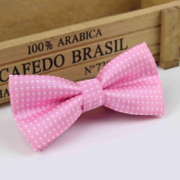 Boys Pink Polka Dot Bow Tie with Adjustable Strap